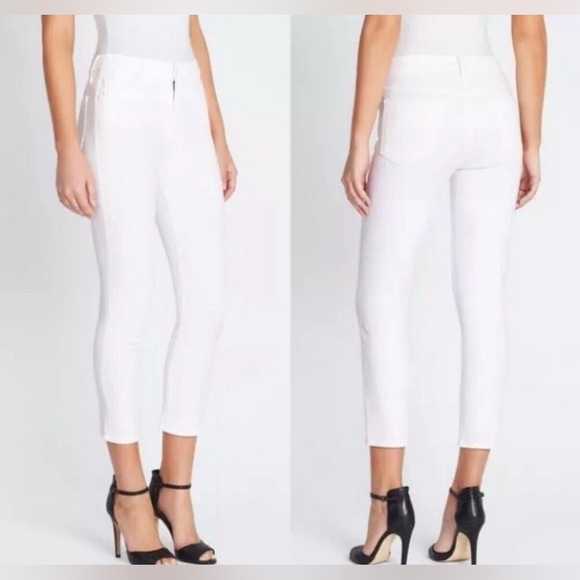 MOTHER WHITE JEANS THE LOOKER CROP 25 EUC IN GLASS SLIPPER $238 - Picture 2 of 11
